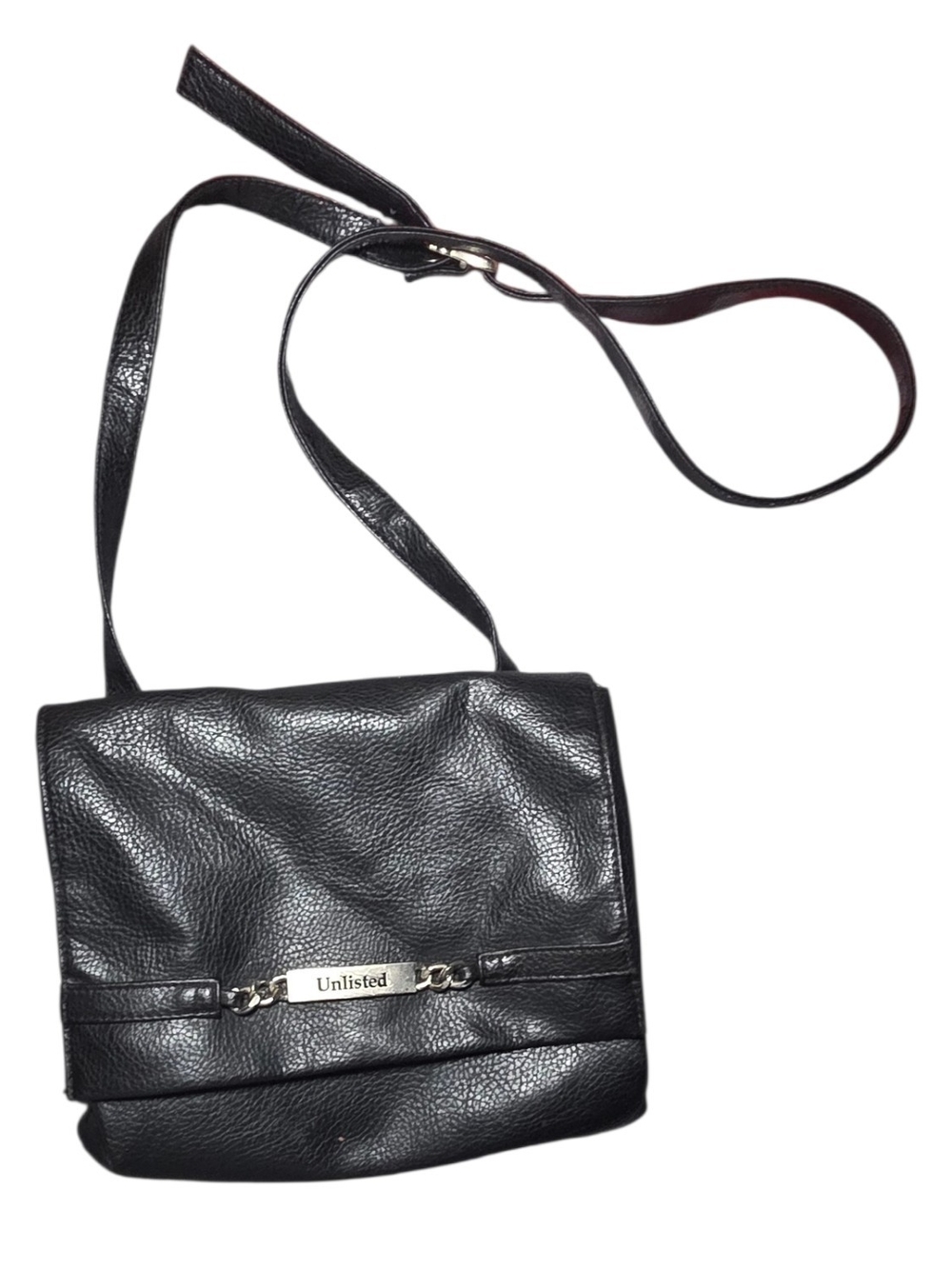 Vintage 1998 Unlisted by Kenneth Cole pebbled black crossbody bag